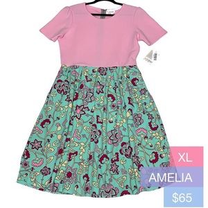 LuLaRoe Amelia Dress Floral XL
